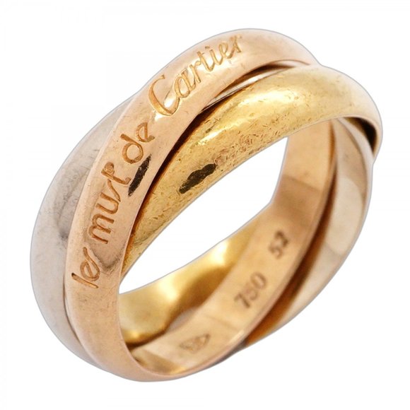 Cartier Trinity Ring, 18K Yellow Gold (K18YG), White (K18WG), Pink (K18PG), #... - Picture 1 of 8